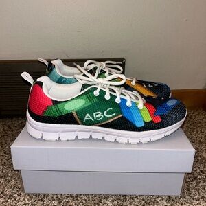 Teacher Themed Tennis Shoes Barely Worn Women’s size 8